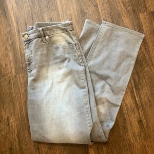 Chico’s grey slim leg jeans the So Lifting